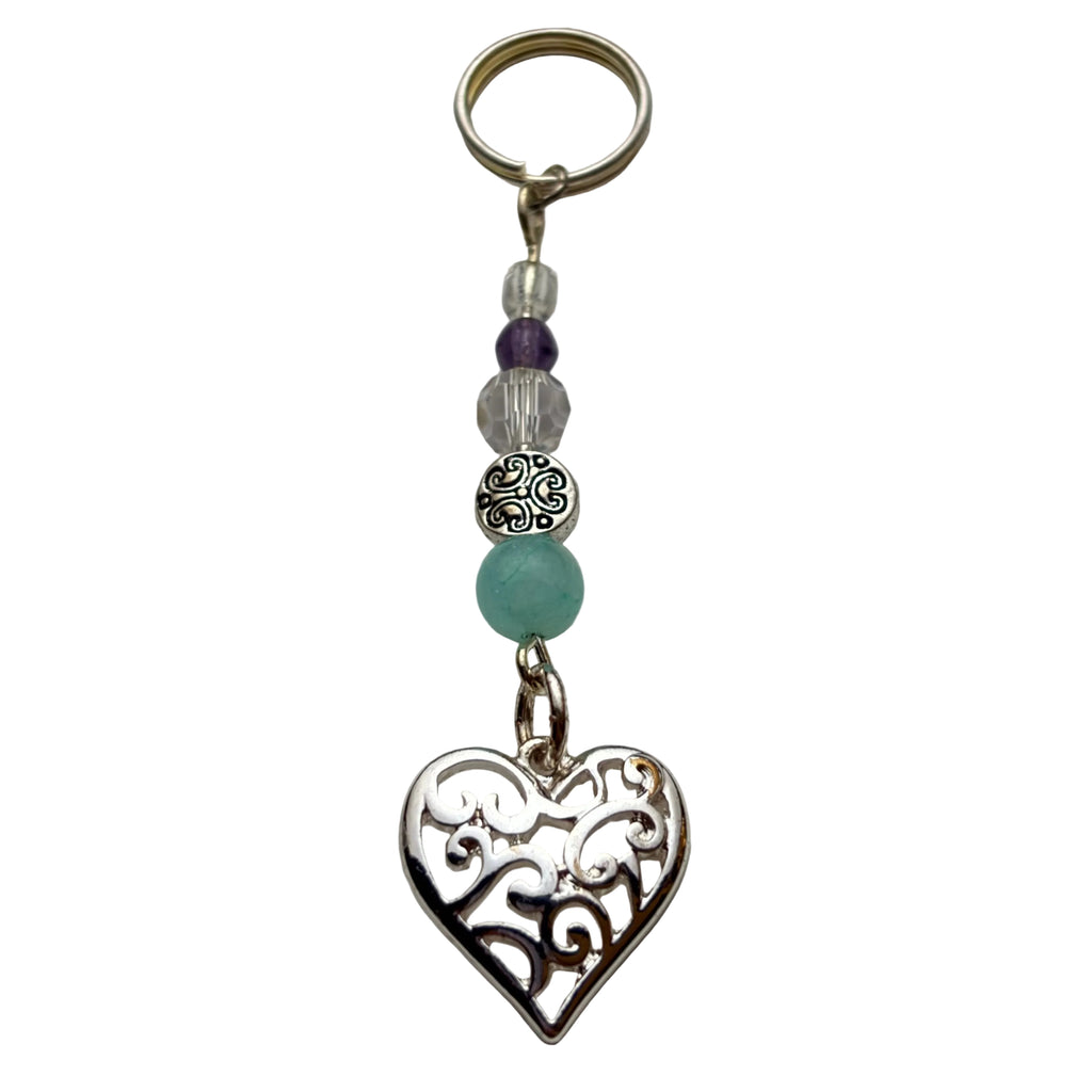 Silver Heart Keychain