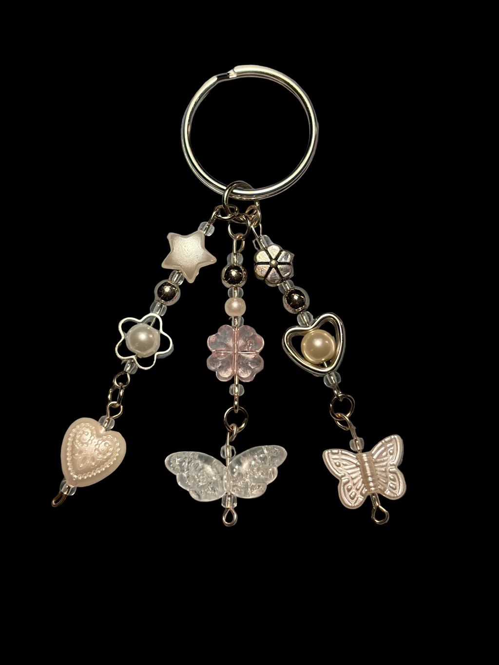 Pink & Pearl Keychain
