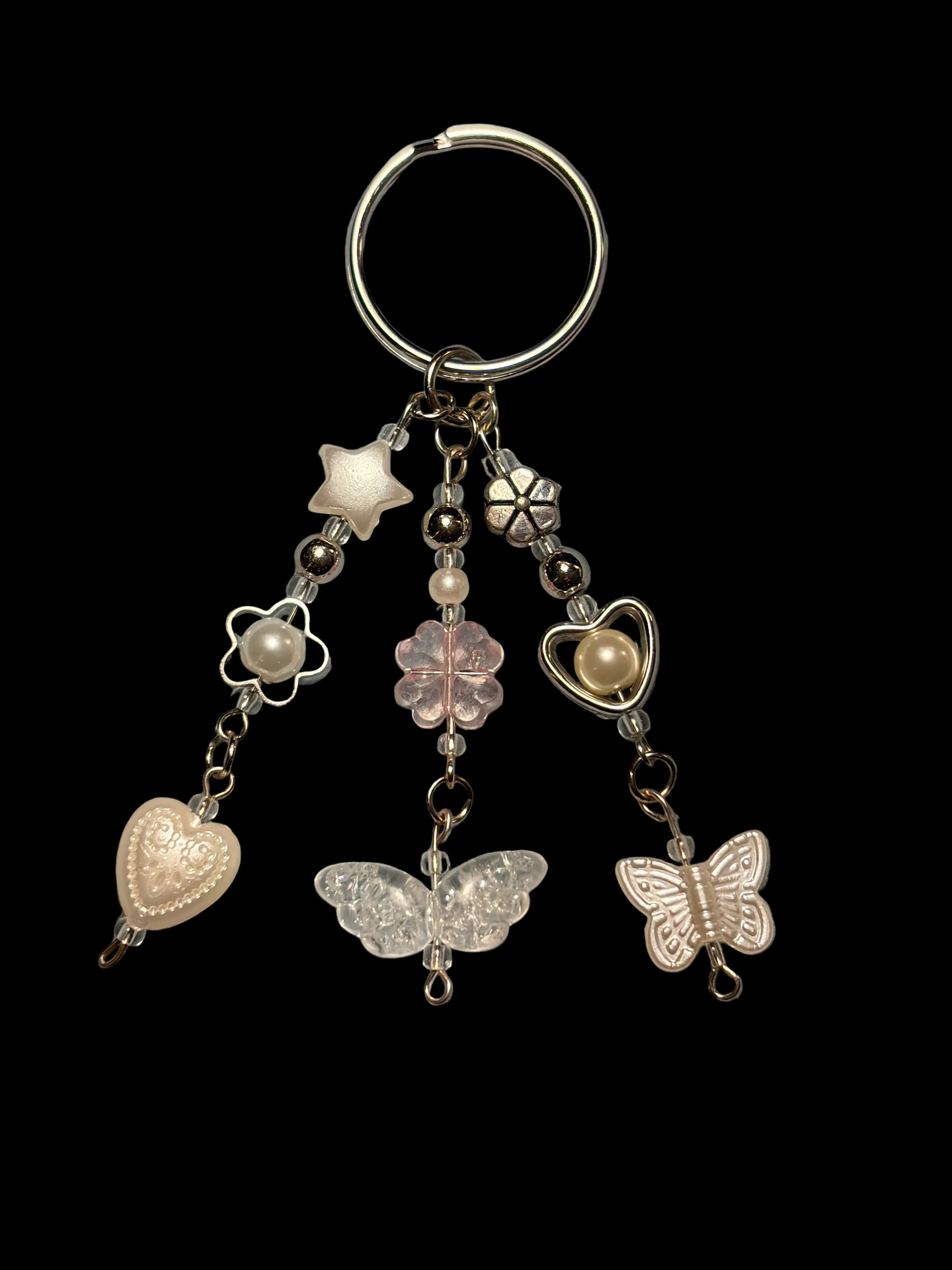 Pink & Pearl Keychain